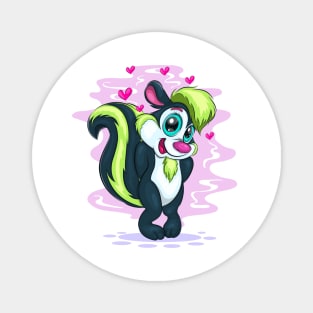 Cartoon Shy Skunk Magnet